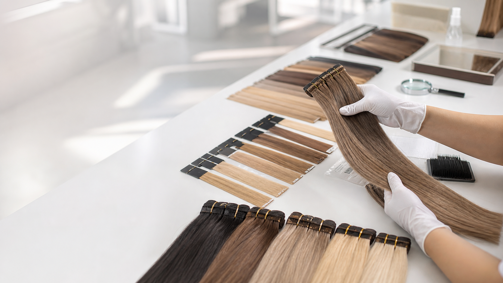 Quality inspection for human hair extensions
